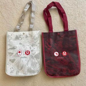 Lululemon small tote bag 12" high 9" wide - One of each color - Rare find